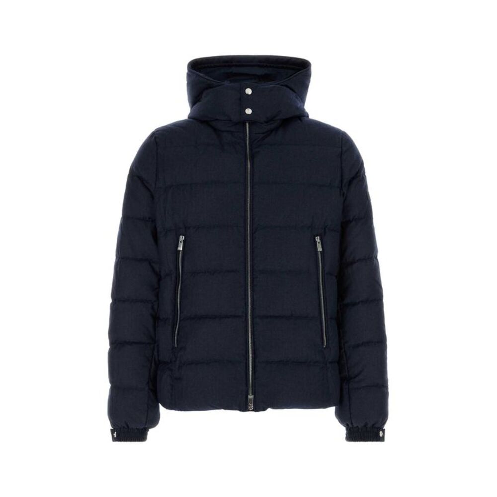 Tatras Men Navy Blue Wool Blend Down Jacket